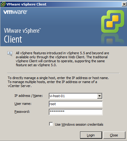 vsphere 6.0 client for windows 8.1