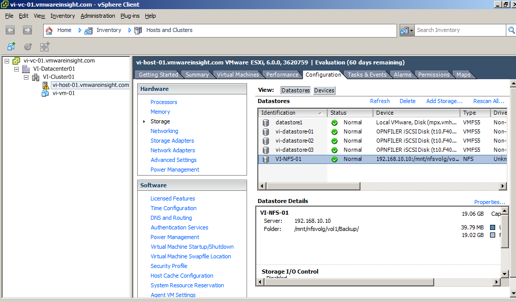 Mount NFS share to multiple ESXi hosts