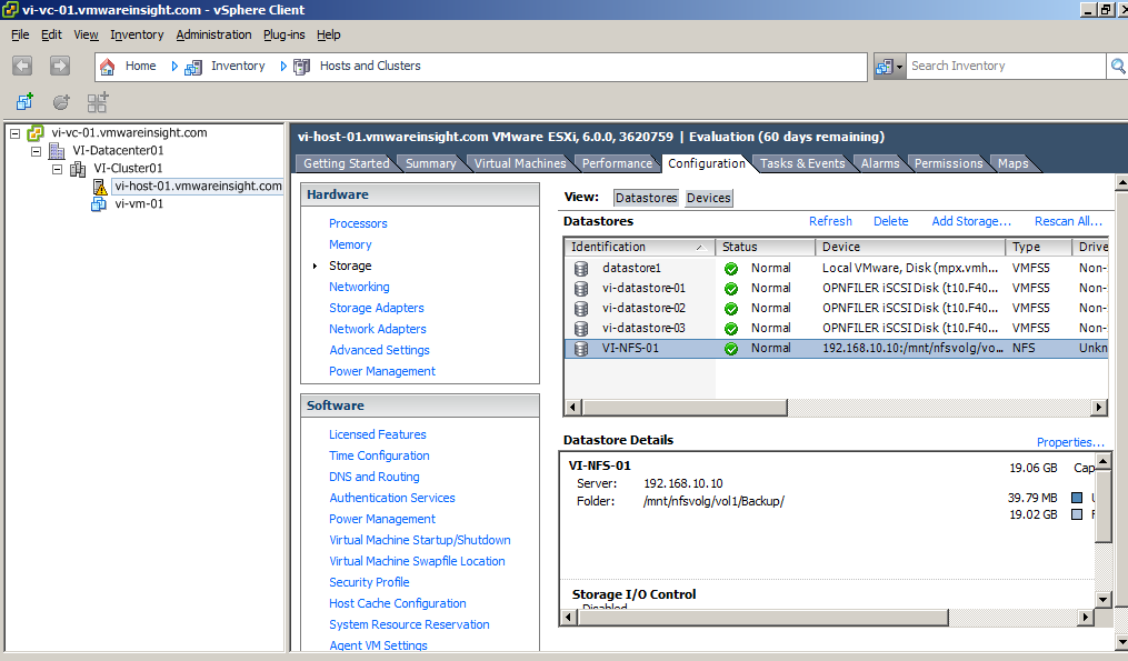 Unmount NFS datastores from VMware ESXi and NFS is in use