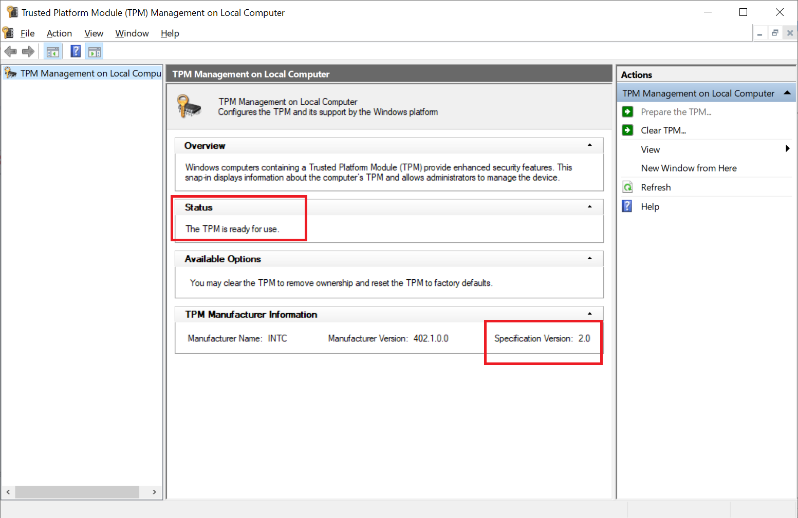 tpm trusted platform module windows 10